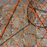 Orange lattice armchair