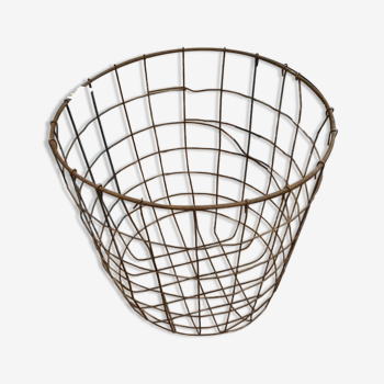 Old metal log basket