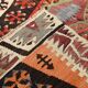Pastel Tones Geometric Pattern Turkish Woven Wool Kilim Rug, 185x350 Cm