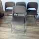 4 fabric and metal chairs