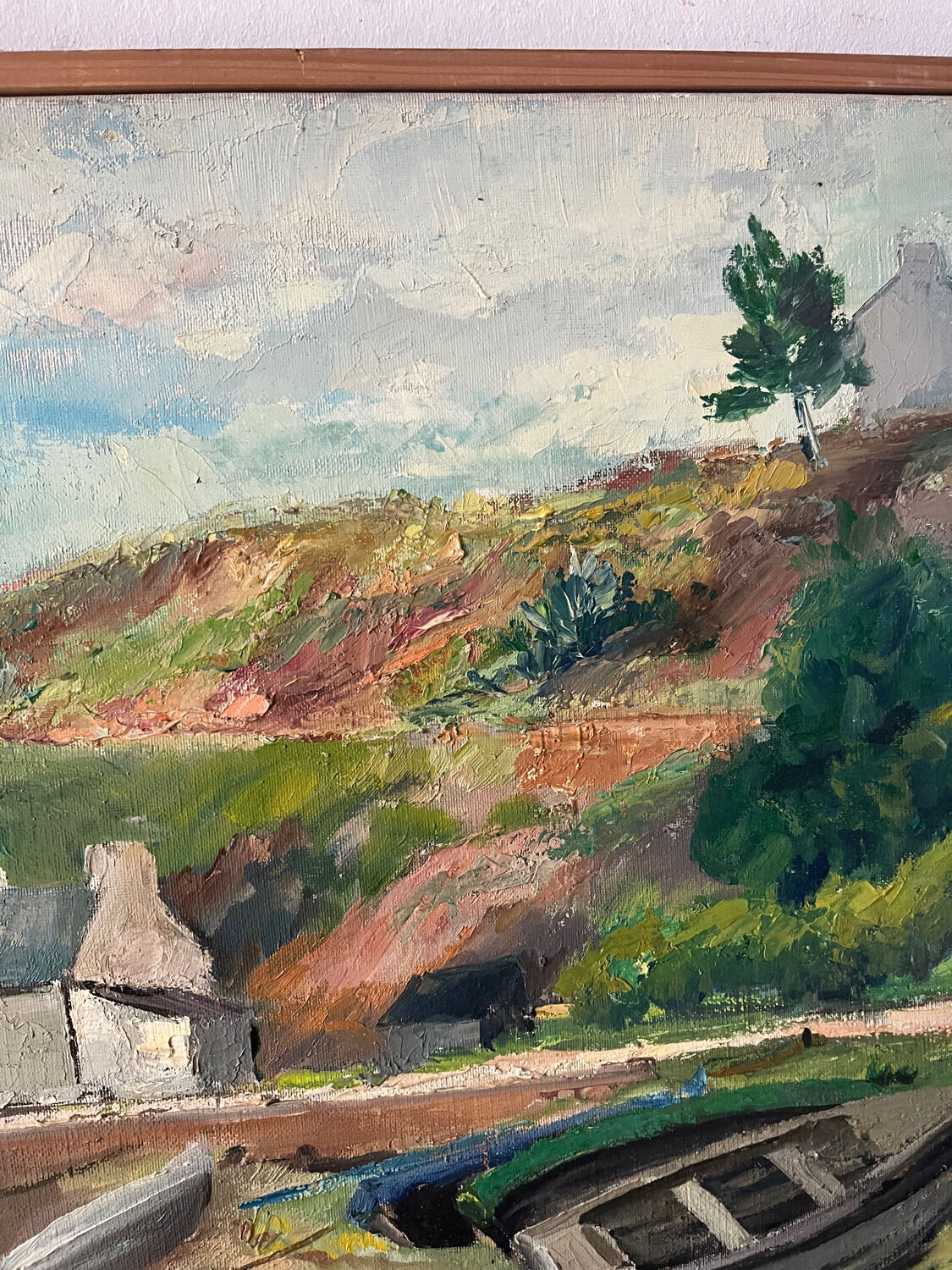 Breton Landscape, oil on canvas, signed Régine David
