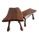 Set of 2 vintage tree trunk side tables
