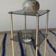 Old glass and brass stool