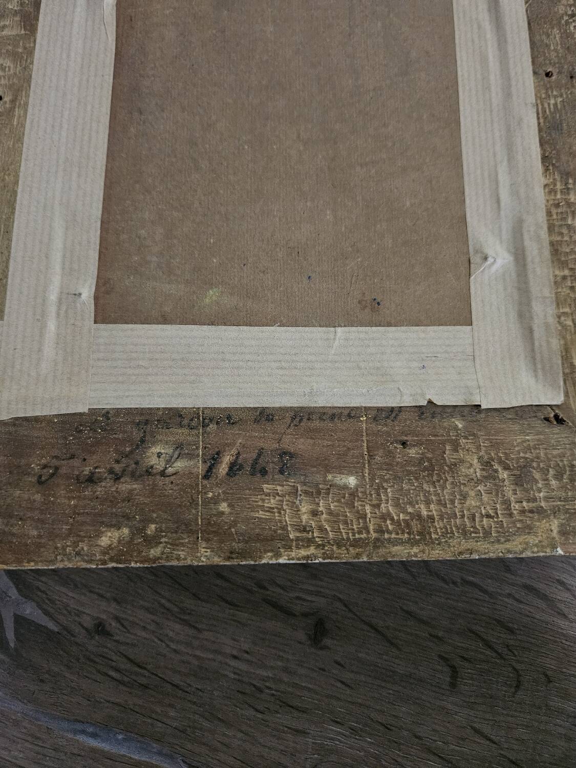 Oil on mounted paper - Portrait of a peasant woman signed, 18th century