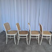 Set of 4 Thonet Style 811 Cane Chair: Josef Hoffman Mid-Century Modern Furn