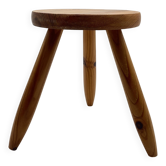 Tabouret tripode berger en pin