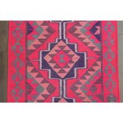 1970s Vintage Turkish Hand-Knotted Wool Cotton Pink Runner Rug 91x312