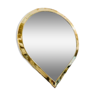 100% handmade golden brass mirror