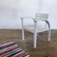 Fauteuil vintage pour enfant blanc, gris clair 1950