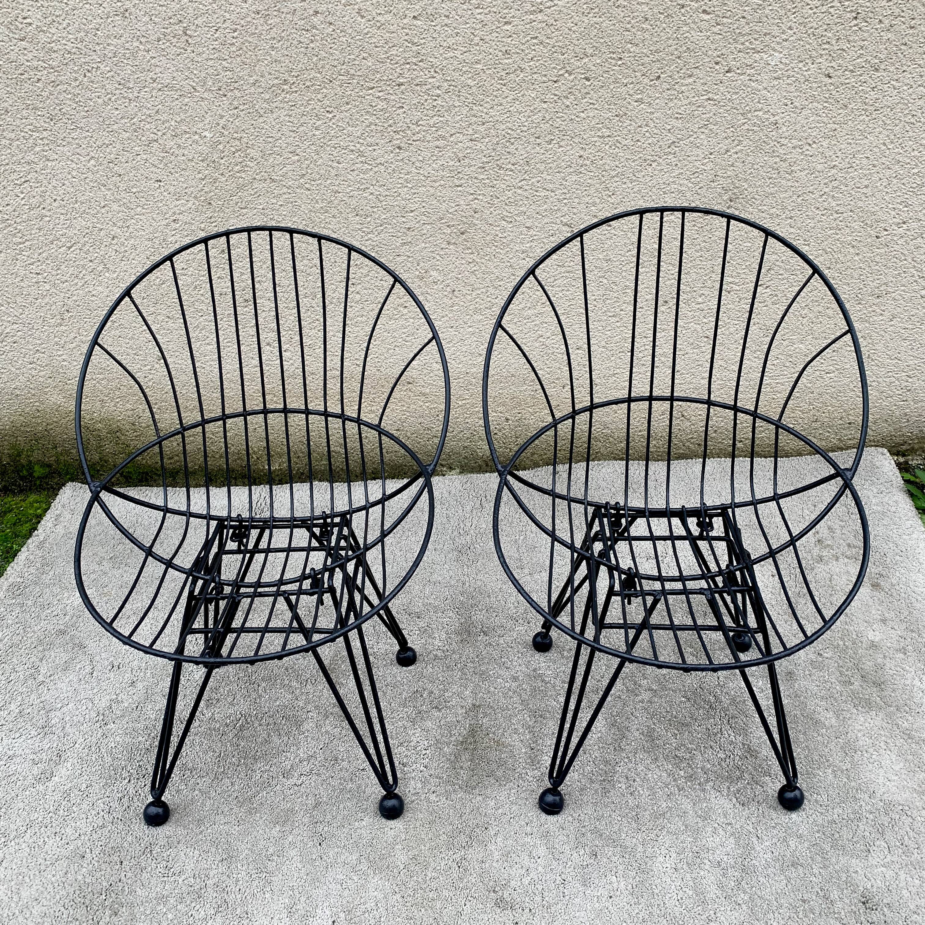 Paire de fauteuils Cees Braakman Combex Wire Pastoe