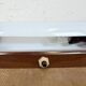 Industrial Brown Bakelite Wall Light with Milk Glass, 1950s