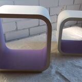 Etagères Vintage • Éléments modulables • Bois Laqué • 1970-1980