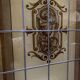 Wooden doors with stained glass