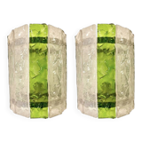 Pair of Murano glass wall lights Abano Poli by Poliarte, Italy 1970