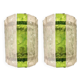 Paire d'appliques en verre de Murano Abano Poli par Poliarte, Italie 1970