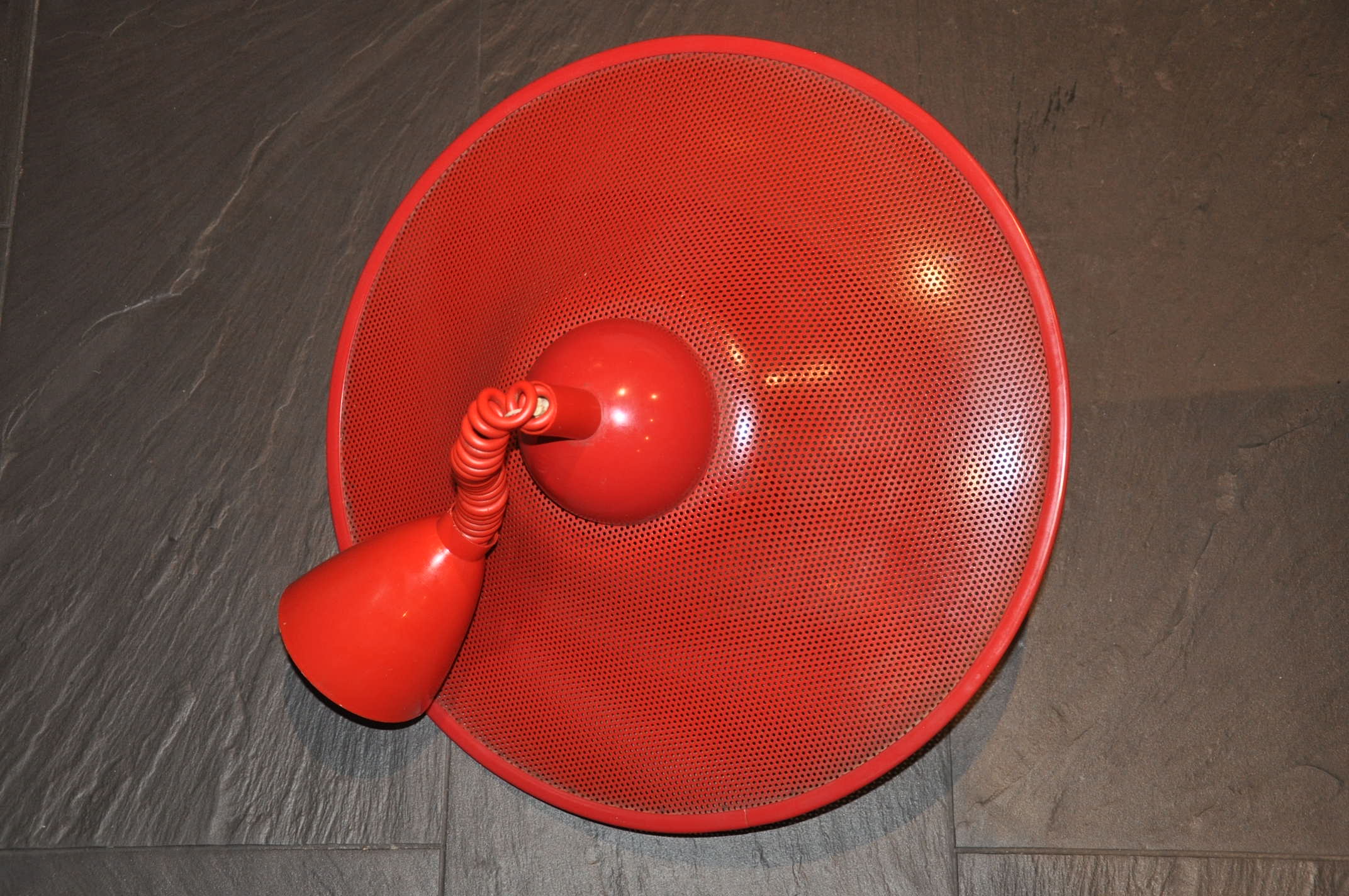 Hnaging rises and drops vintage perforated metal