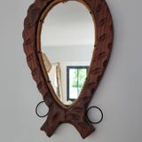 Brutalist vintage mirror