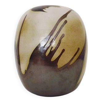 Grande vase en grès émaillé de Denis Bouniard Atelier des Cendres 1991