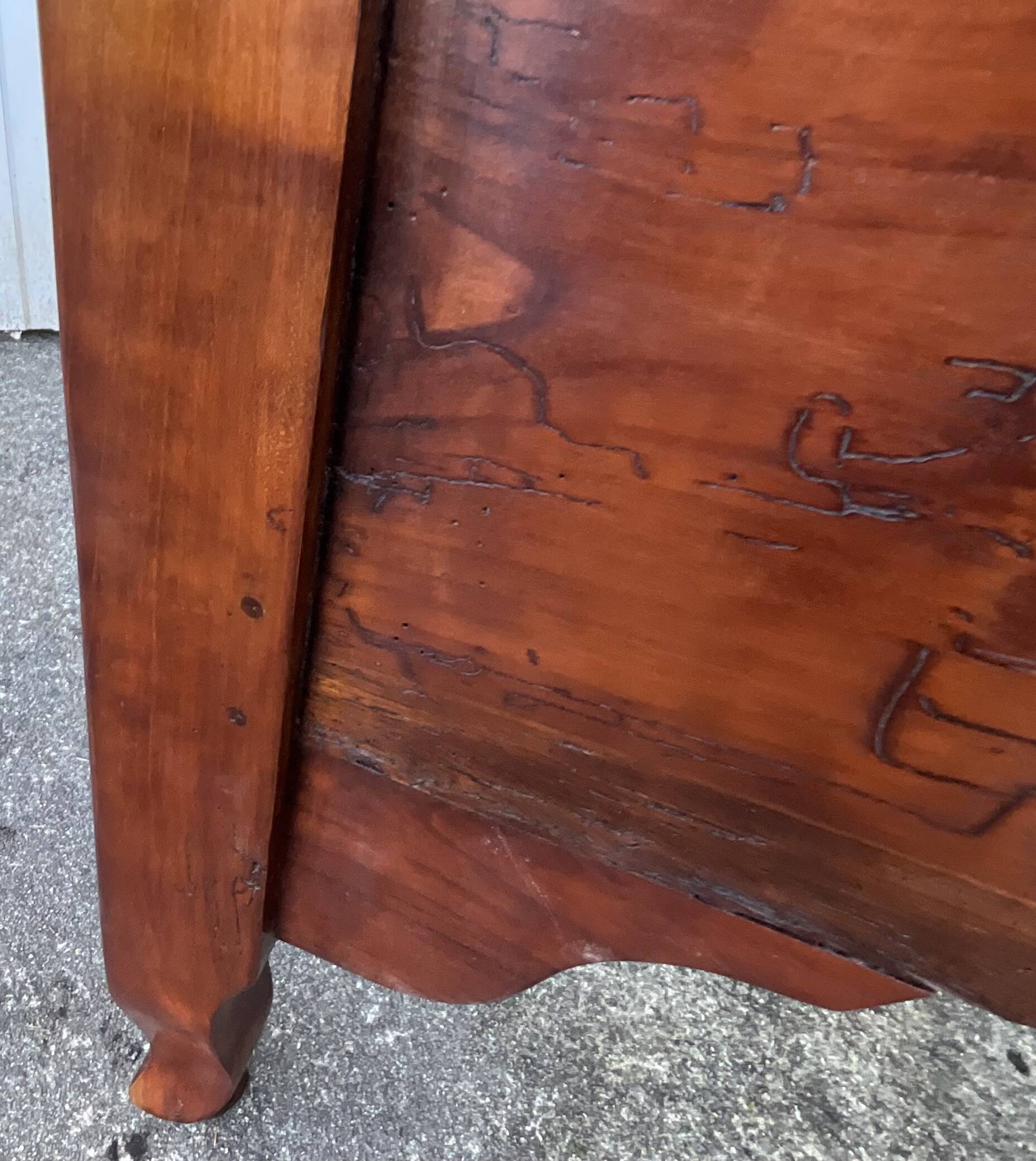 Solid cherry wood chest – late 19th century
