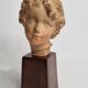 Bust of Bacchus child in patinated terracotta, 21 cm