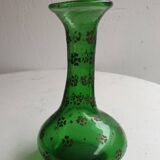 Green blown glass vase early 20th century