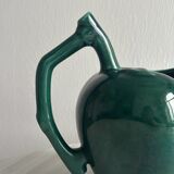 Green ceramic apple shaped pitcher