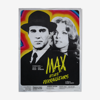 Affiche cinéma originale "max et les ferrailleurs" romy schneider