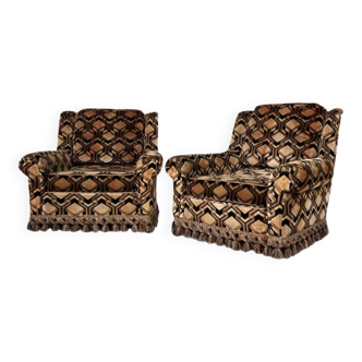 Set de 2 fauteuils en tissu