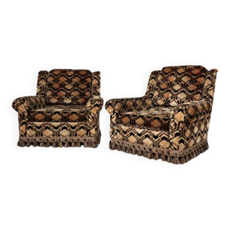 Set of 2 fabric armchairs