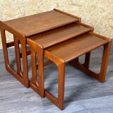 60s 70s Teak Nesting Tables side tables by Salin Nybor Denmark Design