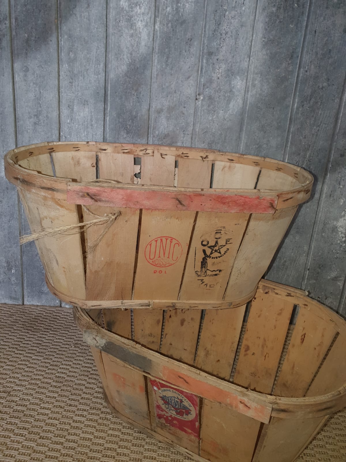 Lot of 2 orange bins from North Africa