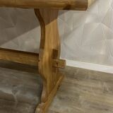 Oak stained monastery farmhouse table