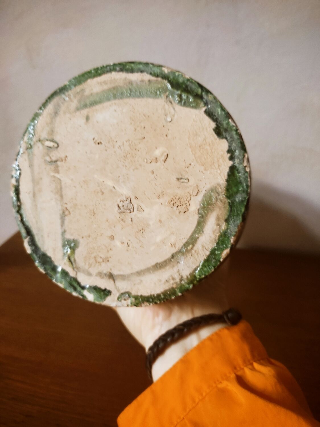 Glazed terracotta vase