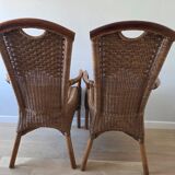 Vintage wicker armchairs