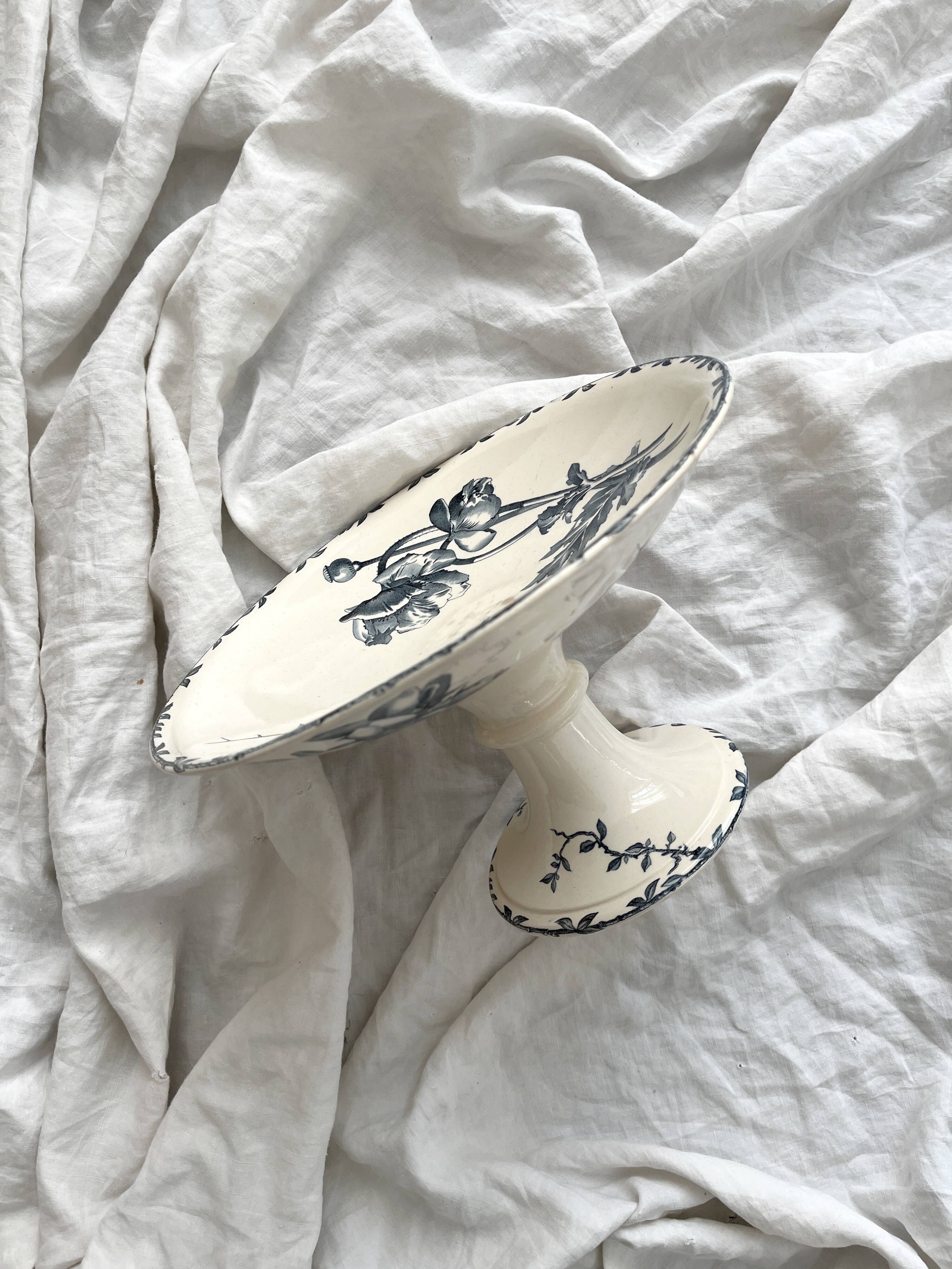 Earthenware compote "Oxford" Choisy le Roi