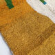 Moroccan Berber carpet Boujaad mustard with colorful patterns 275x182cm