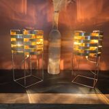 Pair of lamps max sauzé – ekilux – vintage design metal brass
