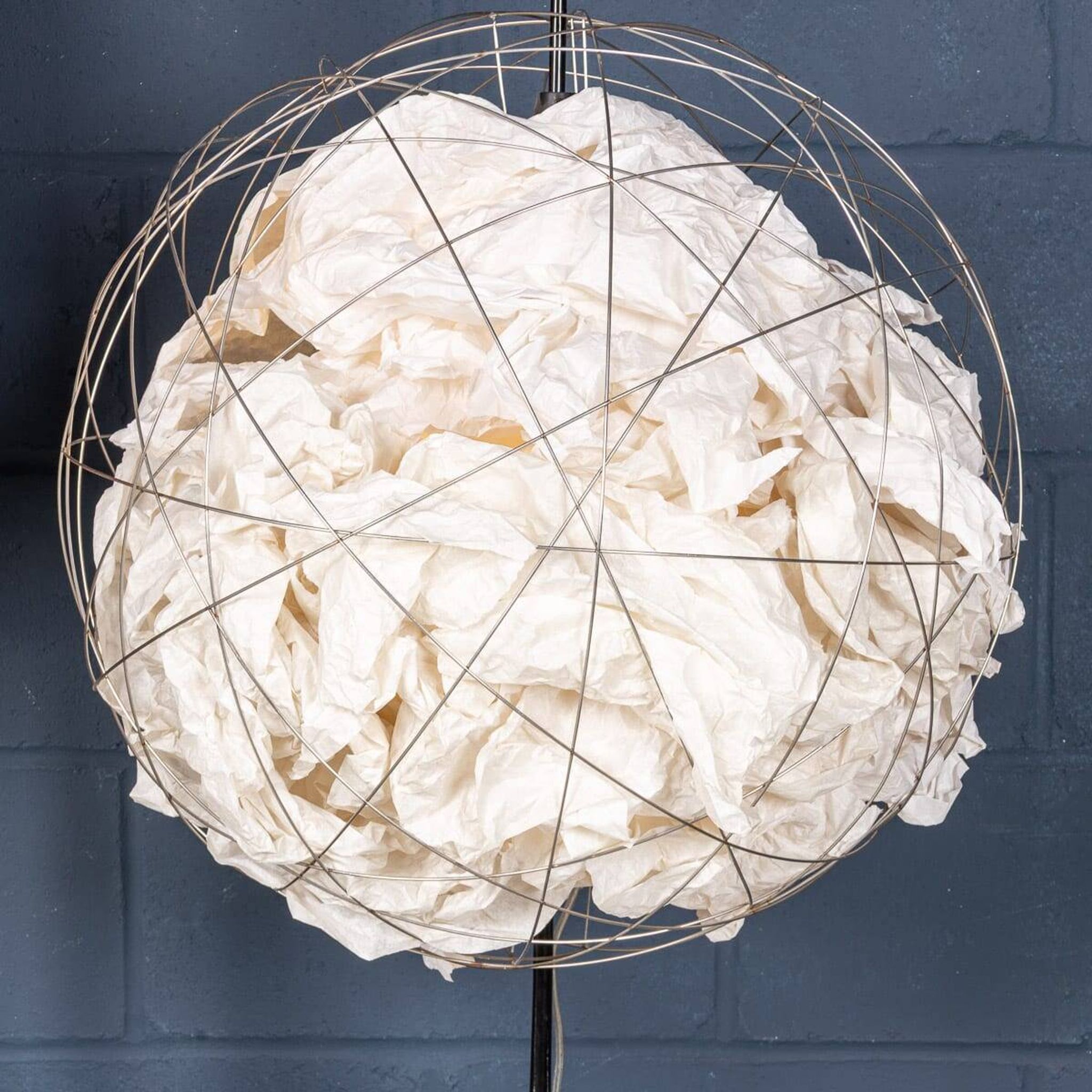 VINTAGE 20thC GERMAN METAL & PAPER FLOOR LAMP BY INGO MAURER c.1990
