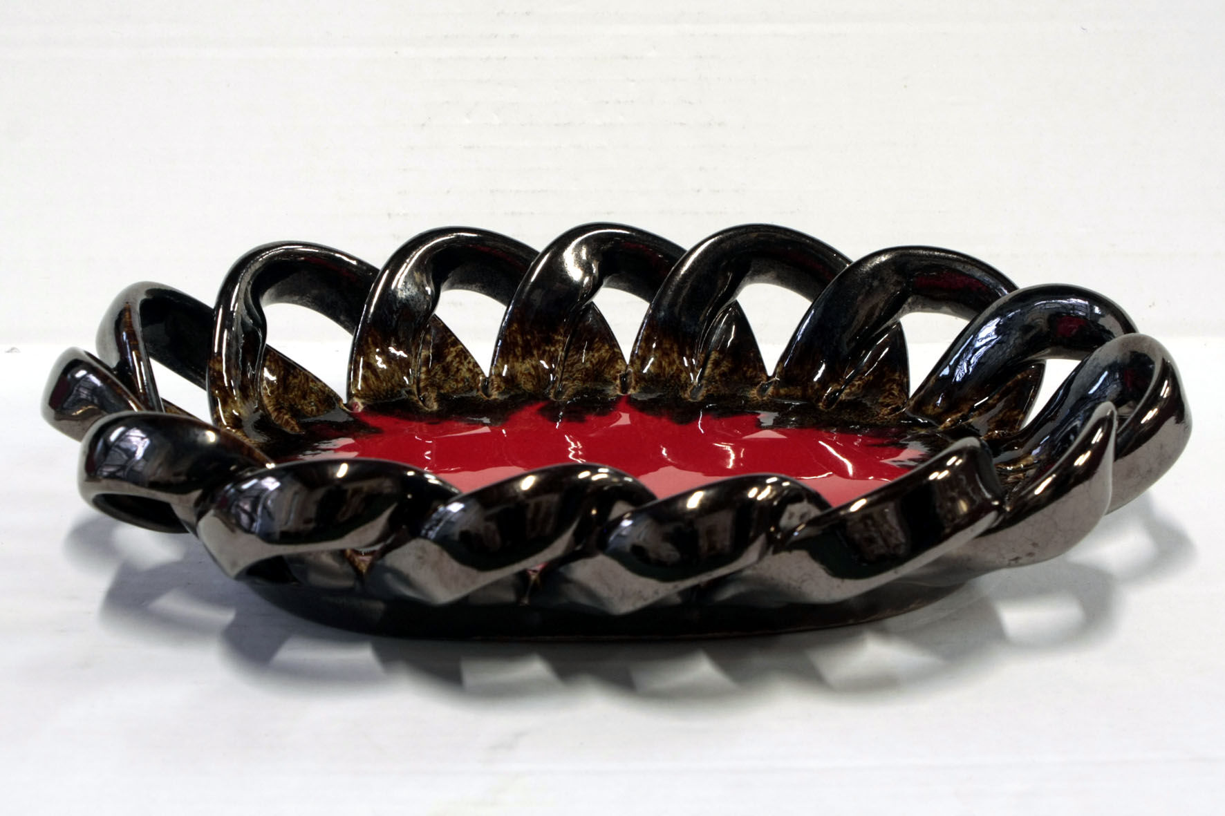 Vintage earthenware basket