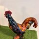 Ceramic sculpture of a rooster from Bavent, glazed terracotta, 1960.