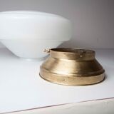 Globe opaline and brass plafon d30cm