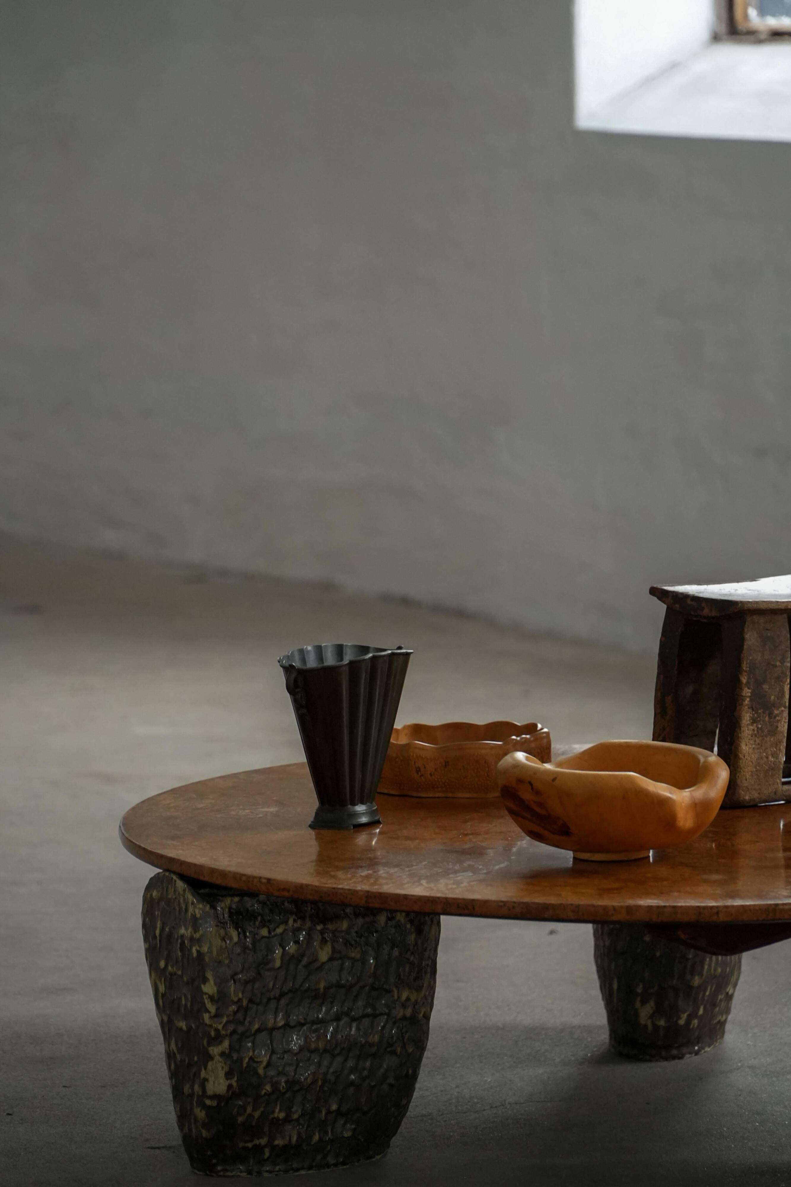 Just Andersen Art Deco Vase in Patinated Disco Metal, Denmark, 1930s, Model D20