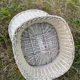 Child's armchair in white rattan, excellent condition, vintage.