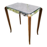 Table console art déco miroir pieds galbés vintage