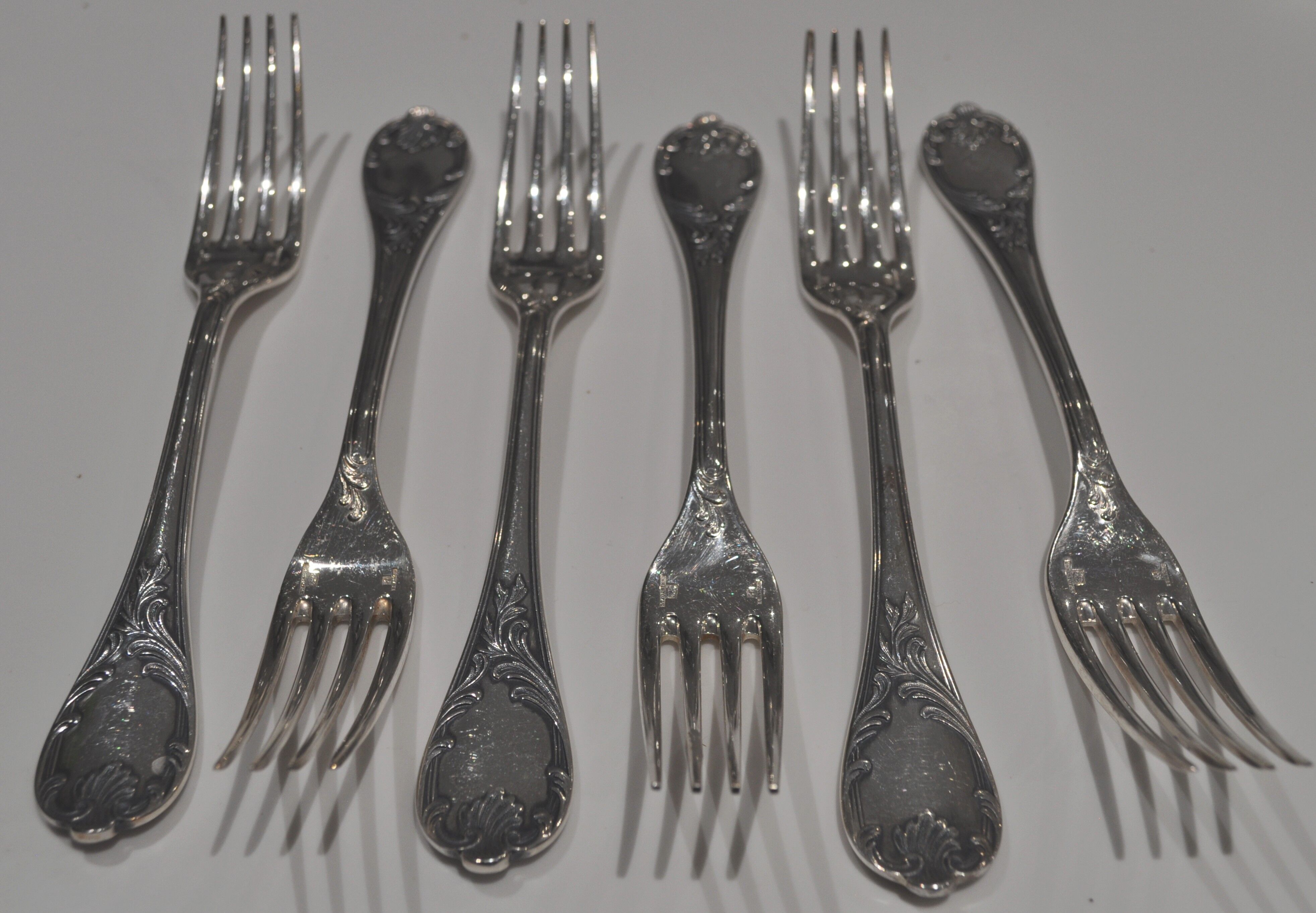 Lot 6 forks Marly Christofle