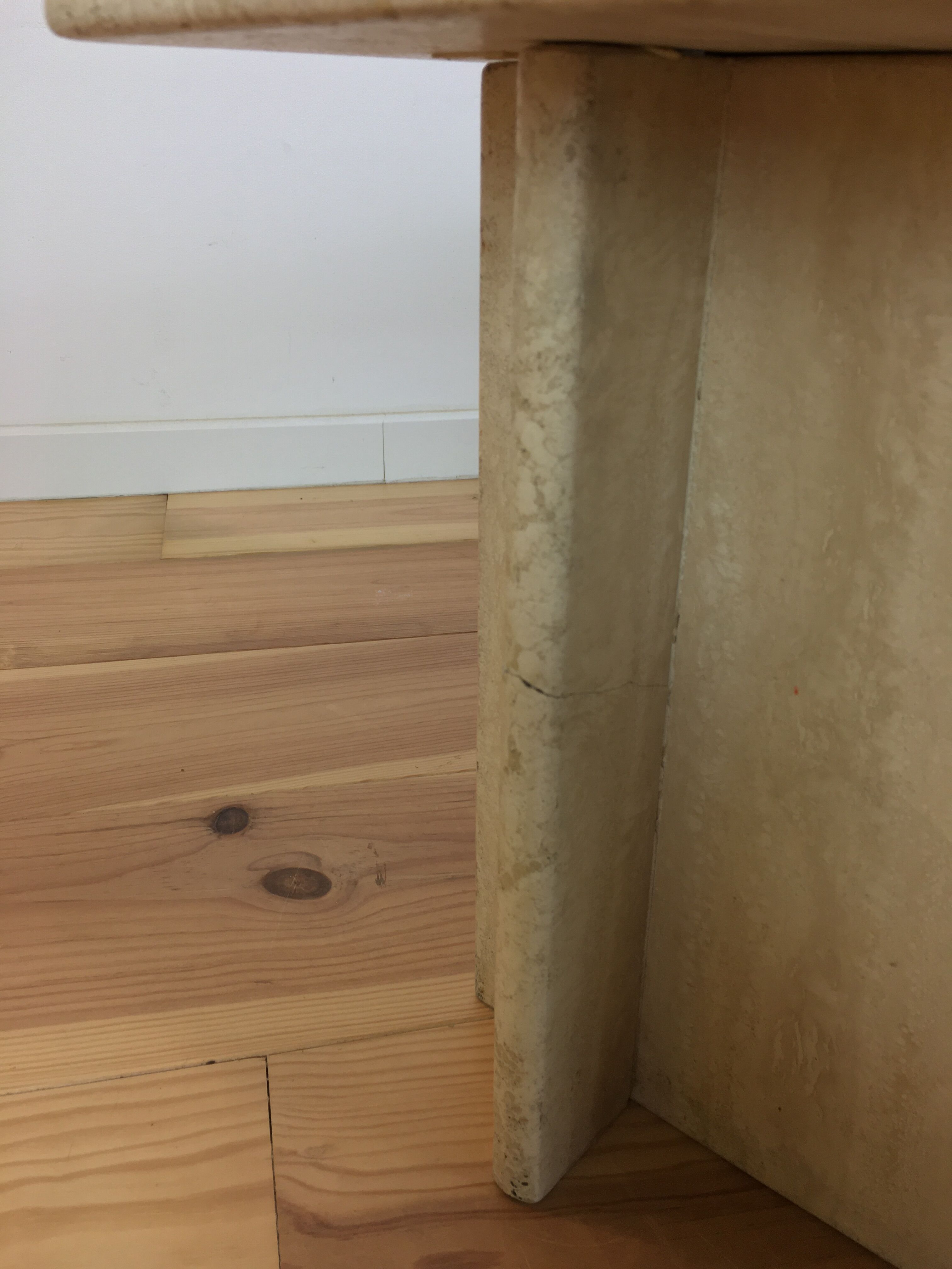 Travertine coffee table