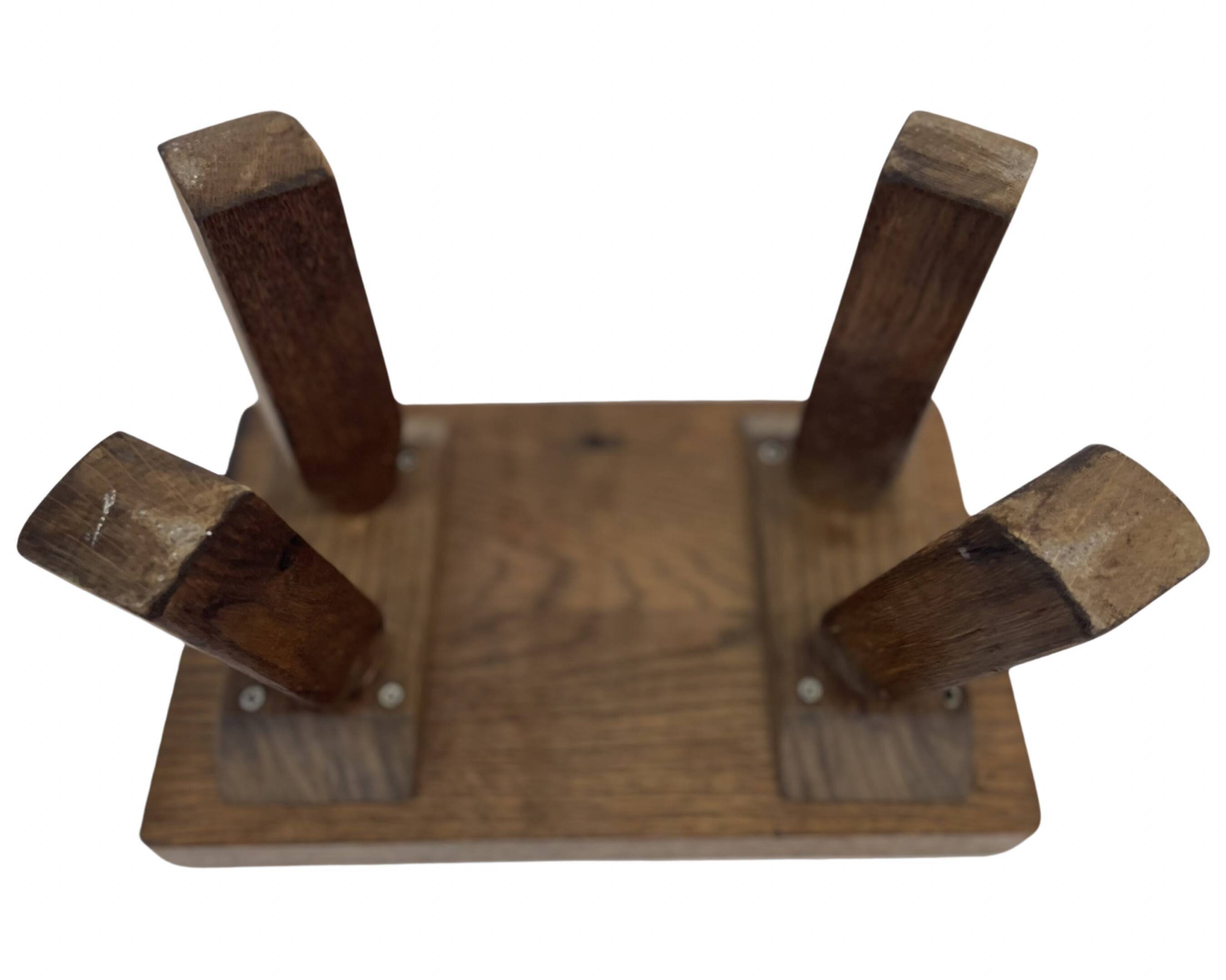 Vintage footstool stool minimalist brutalist