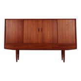 Highboard tekowy, duński design, lata 70, produkcja: Dania