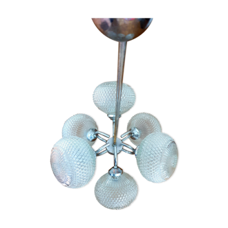 Chrome chandelier sputnik style 6 lights