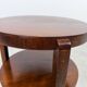Round side table in Art Deco / functionalist style with shelf, by Thonet-Mundus.